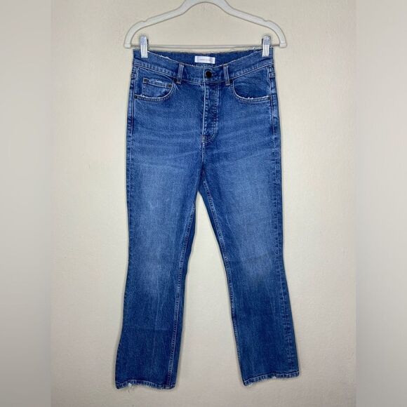 Anine Bing Lara Kick Blue Jeans Flare Size 27 - Picture 8 of 12